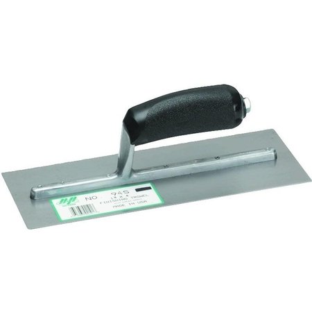 MARSHALLTOWN Finishing Trowel, 14 in L Blade, 4 in W Blade, Steel Blade, Curved Handle, Plastic Handle FT144P